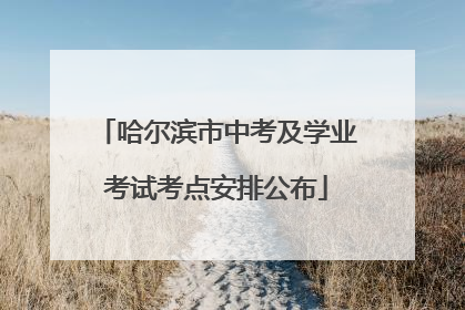 哈尔滨市中考及学业考试考点安排公布