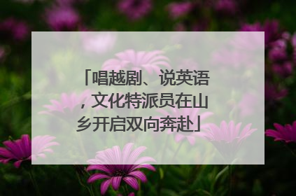 唱越剧、说英语，文化特派员在山乡开启双向奔赴