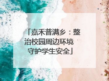 嘉禾普满乡：整治校园周边环境 守护学生安全