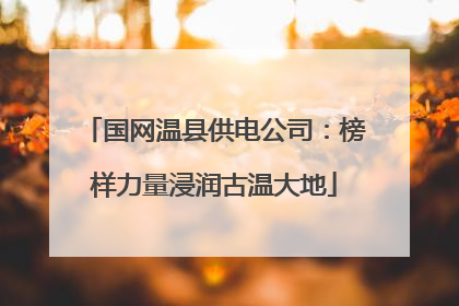 国网温县供电公司：榜样力量浸润古温大地