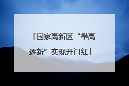 国家高新区“攀高逐新”实现开门红