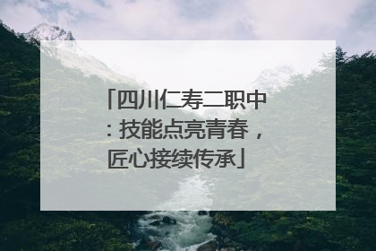 四川仁寿二职中：技能点亮青春，匠心接续传承