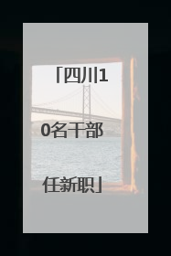 四川10名干部任新职