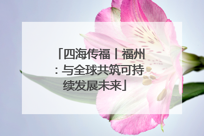 四海传福丨福州：与全球共筑可持续发展未来
