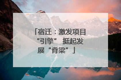 宿迁：激发项目“引擎” 挺起发展“脊梁”