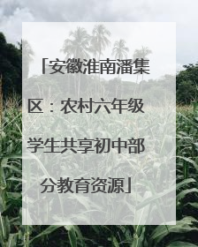 安徽淮南潘集区：农村六年级学生共享初中部分教育资源