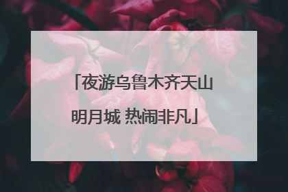夜游乌鲁木齐天山明月城 热闹非凡