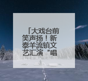 大戏台前笑声扬！新泰羊流镇文艺汇演“唱”响幸福曲，群众家门口乐享“文化大餐”