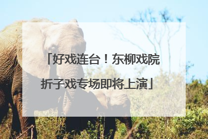 好戏连台！东柳戏院折子戏专场即将上演