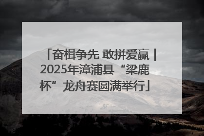 奋楫争先 敢拼爱赢｜2025年漳浦县“梁鹿杯”龙舟赛圆满举行