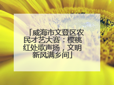 威海市文登区农民才艺大赛：樱桃红处歌声扬，文明新风满乡间