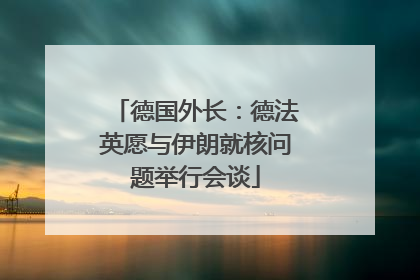 德国外长：德法英愿与伊朗就核问题举行会谈