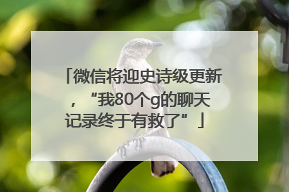 微信将迎史诗级更新，“我80个g的聊天记录终于有救了”