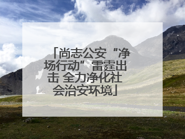 尚志公安“净场行动”雷霆出击 全力净化社会治安环境