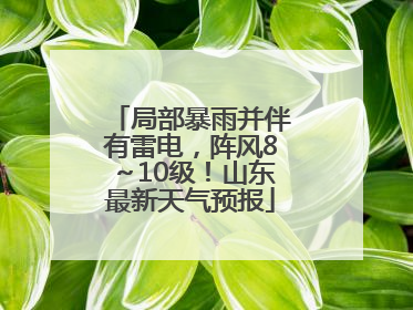 局部暴雨并伴有雷电，阵风8～10级！山东最新天气预报