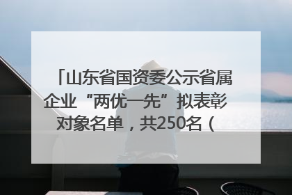 山东省国资委公示省属企业“两优一先”拟表彰对象名单，共250名（个）党员和党组织