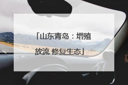 山东青岛：增殖放流 修复生态