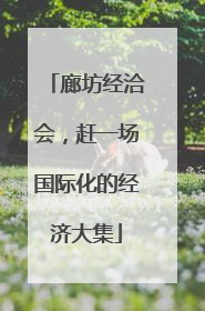 廊坊经洽会，赶一场国际化的经济大集