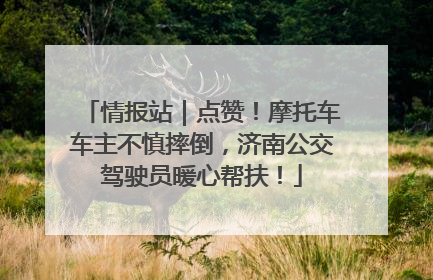 情报站｜点赞！摩托车车主不慎摔倒，济南公交驾驶员暖心帮扶！
