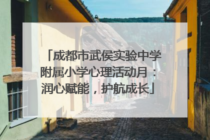 成都市武侯实验中学附属小学心理活动月：润心赋能，护航成长