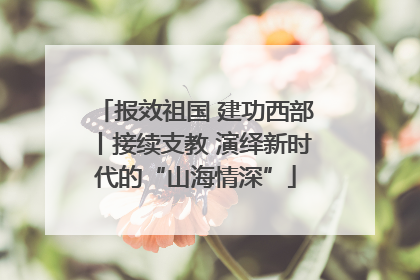 报效祖国 建功西部丨接续支教 演绎新时代的“山海情深”