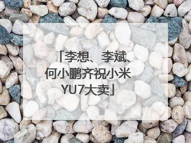 李想、李斌、何小鹏齐祝小米YU7大卖
