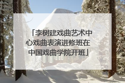 李树建戏曲艺术中心戏曲表演进修班在中国戏曲学院开班