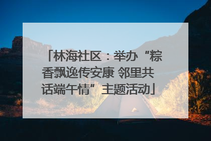 林海社区：举办“粽香飘逸传安康 邻里共话端午情”主题活动