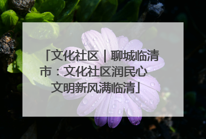 文化社区｜聊城临清市：文化社区润民心 文明新风满临清