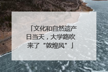 文化和自然遗产日当天，大学路吹来了“敦煌风”