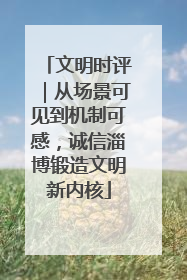 文明时评｜从场景可见到机制可感，诚信淄博锻造文明新内核