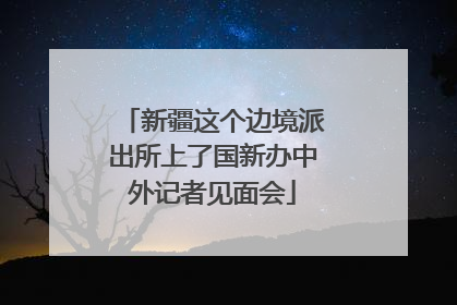 新疆这个边境派出所上了国新办中外记者见面会