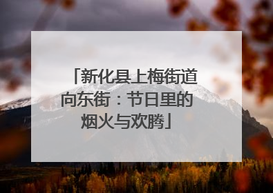 新化县上梅街道向东街：节日里的烟火与欢腾