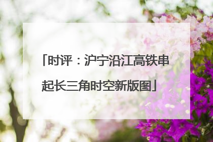 时评：沪宁沿江高铁串起长三角时空新版图