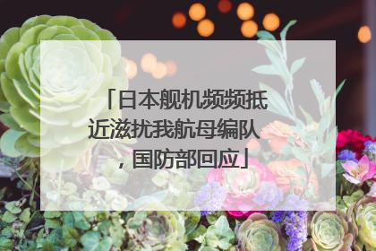 日本舰机频频抵近滋扰我航母编队，国防部回应