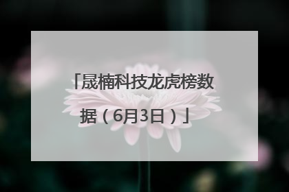 晟楠科技龙虎榜数据（6月3日）