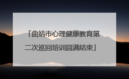曲靖市心理健康教育第二次巡回培训圆满结束