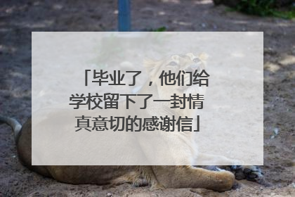 毕业了，他们给学校留下了一封情真意切的感谢信