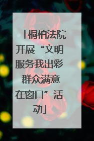 桐柏法院开展“文明服务我出彩 群众满意在窗口”活动