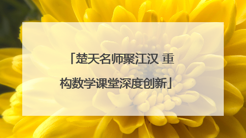楚天名师聚江汉 重构数学课堂深度创新