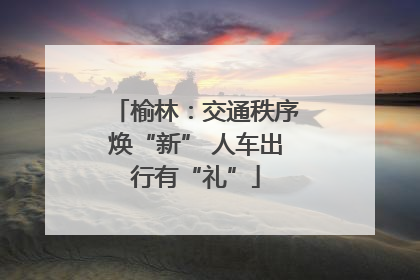 榆林：交通秩序焕“新” 人车出行有“礼”