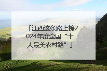 江西这条路上榜2024年度全国“十大最美农村路”