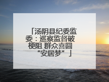 汤阴县纪委监委：巡察监督破梗阻 群众喜圆“安居梦”
