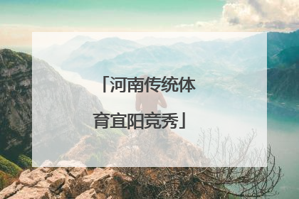河南传统体育宜阳竞秀