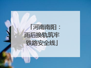 河南南阳：雨后换轨筑牢铁路安全线
