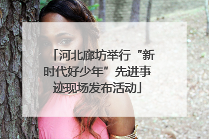 河北廊坊举行“新时代好少年”先进事迹现场发布活动