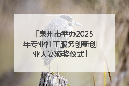 泉州市举办2025年专业社工服务创新创业大赛颁奖仪式
