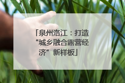 泉州洛江：打造“城乡融合露营经济”新样板