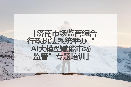 济南市场监管综合行政执法系统举办“AI大模型赋能市场监管”专题培训