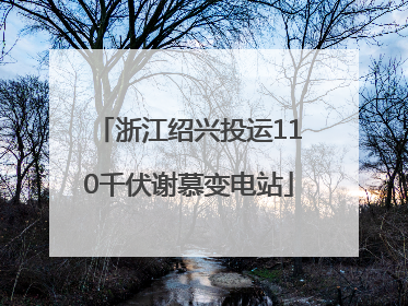 浙江绍兴投运110千伏谢慕变电站